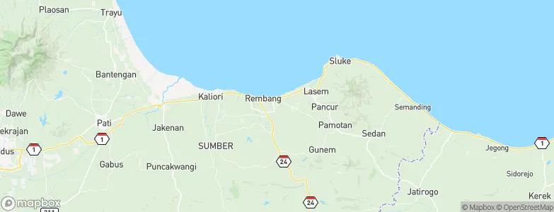 Gandik, Indonesia Map
