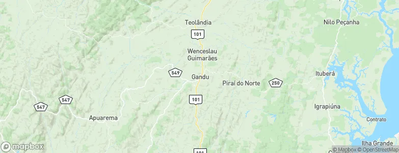 Gandu, Brazil Map