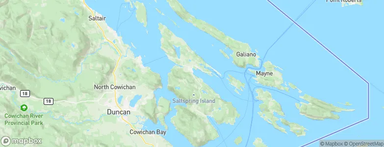 Ganges, Canada Map