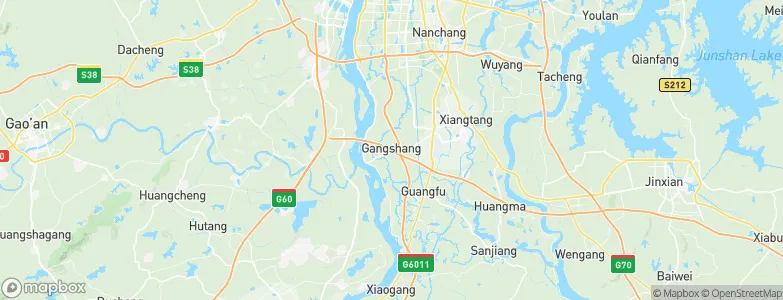 Gangshang, China Map