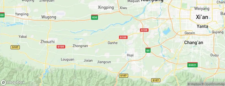 Ganhe, China Map