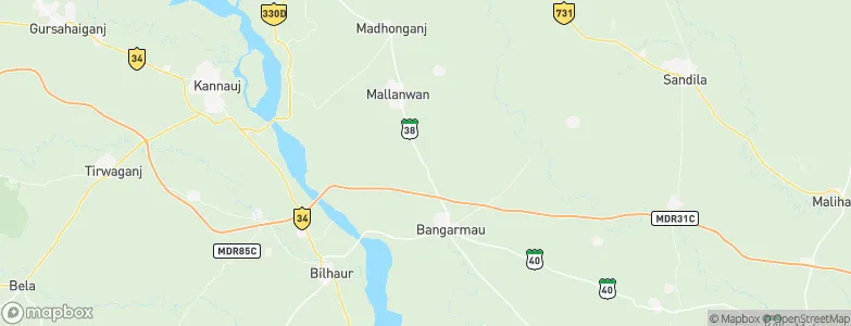 Ganj Murādābād, India Map