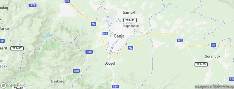 Ganja City, Azerbaijan Map
