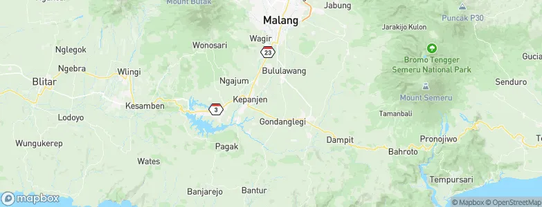 Ganjaran, Indonesia Map