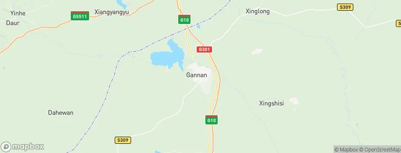 Gannan, China Map