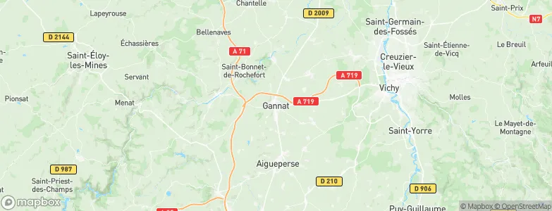 Gannat, France Map