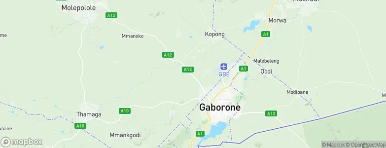 Gaphatshwe, Botswana Map