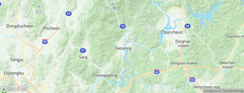 Gapyeong County, South Korea Map