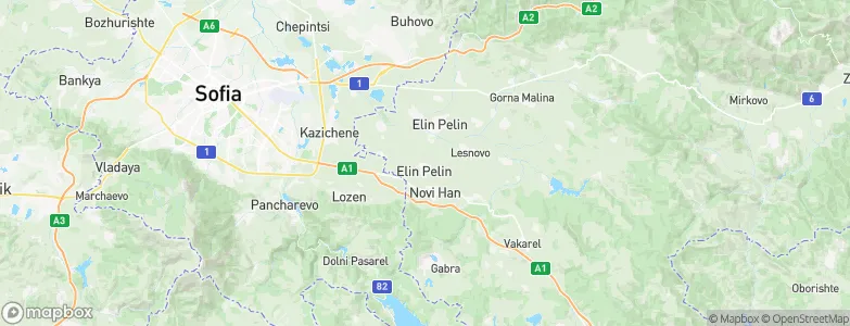 Gara Elin Pelin, Bulgaria Map