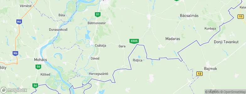 Gara, Hungary Map