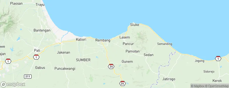 Garang, Indonesia Map