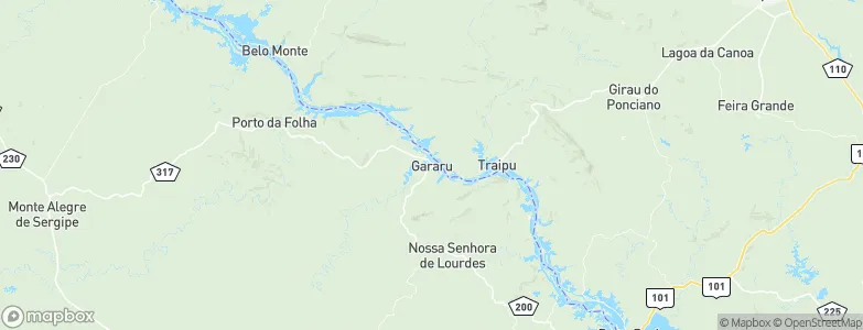Gararu, Brazil Map