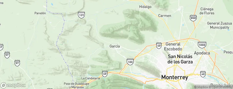 García, Mexico Map