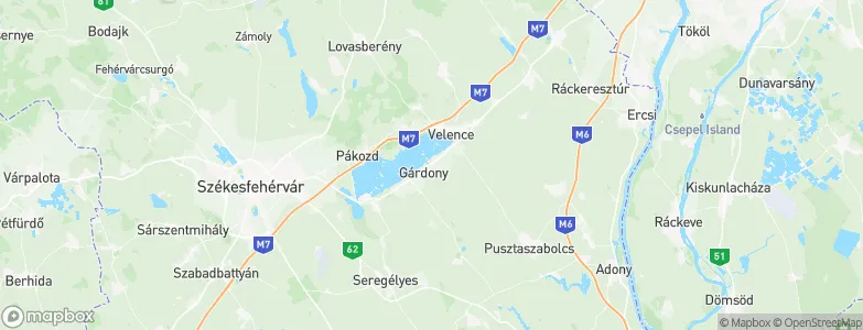 Gárdony, Hungary Map