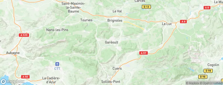 Garéoult, France Map
