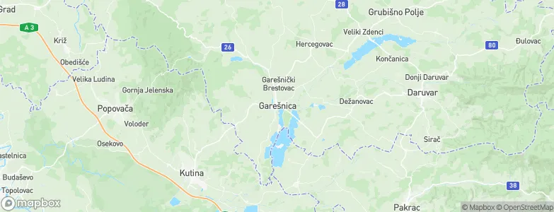 Garešnica, Croatia Map