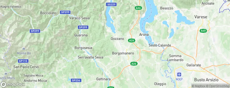 Gargallo, Italy Map