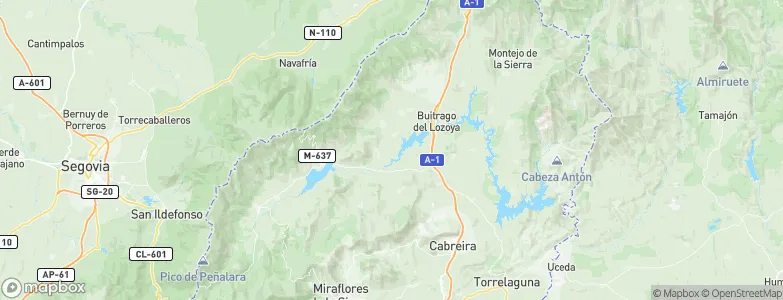 Gargantilla del Lozoya y Pinilla de Buitrago, Spain Map