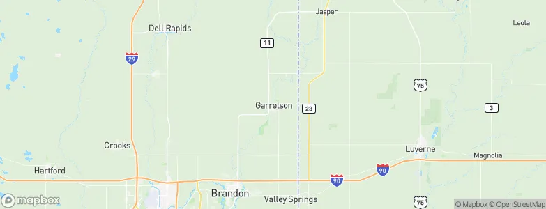 Garretson, United States Map