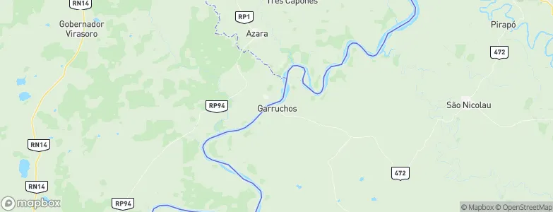 Garruchos, Argentina Map
