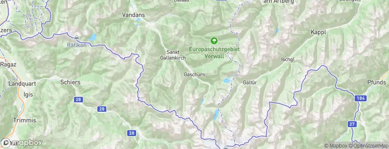Gaschurn, Austria Map