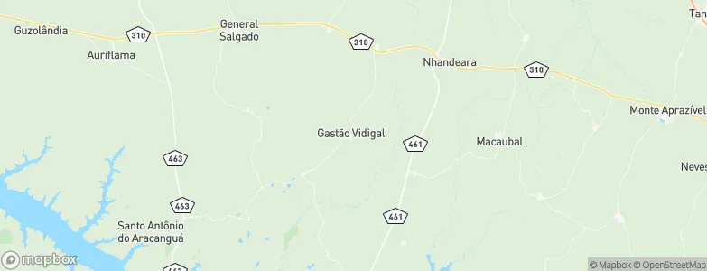 Gastão Vidigal, Brazil Map