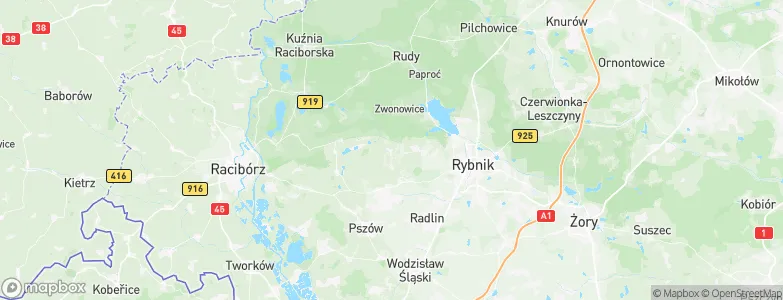 Gaszowice, Poland Map