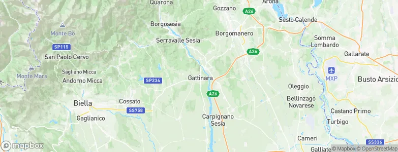 Gattinara, Italy Map