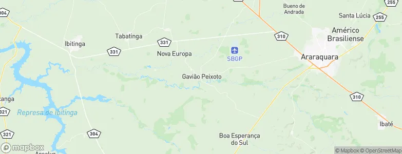 Gavião Peixoto, Brazil Map