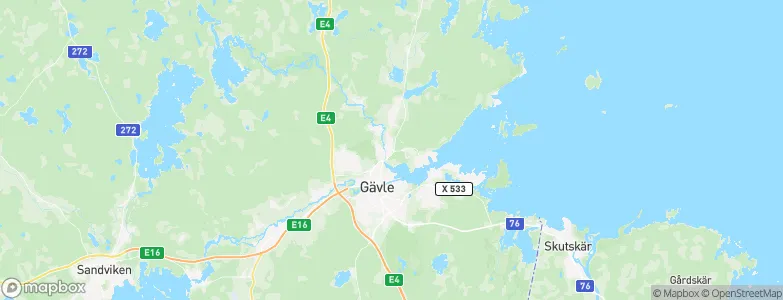 Gävle Municipality, Sweden Map