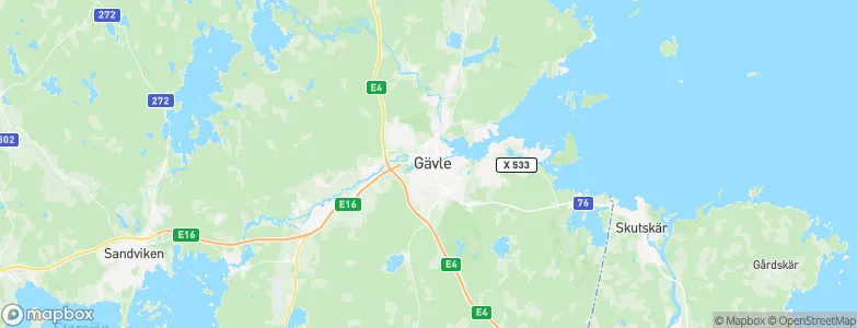 Gävle, Sweden Map
