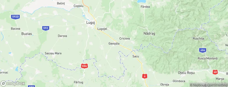 Gavojdia, Romania Map