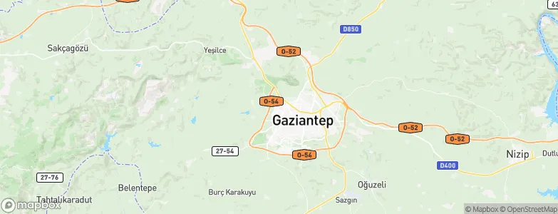 Gaziantep Province, Turkey Map