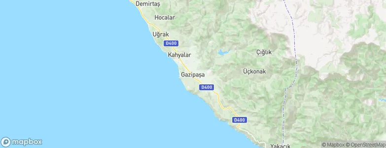 Gazipaşa, Turkey Map