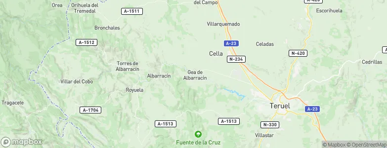 Gea de Albarracín, Spain Map