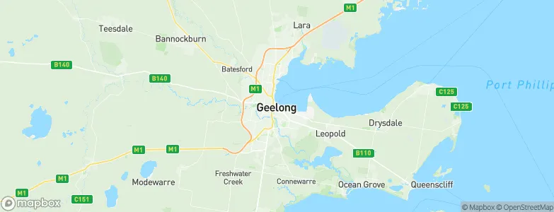 Geelong, Australia Map