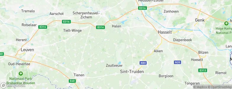 Geetbets, Belgium Map