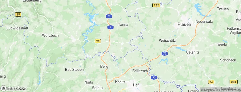 Gefell, Germany Map