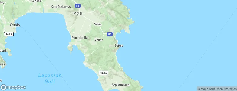 Gefyra, Greece Map