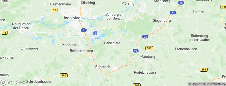 Geisenfeld, Germany Map