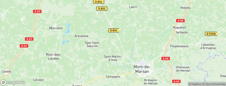 Geloux, France Map