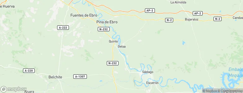Gelsa, Spain Map