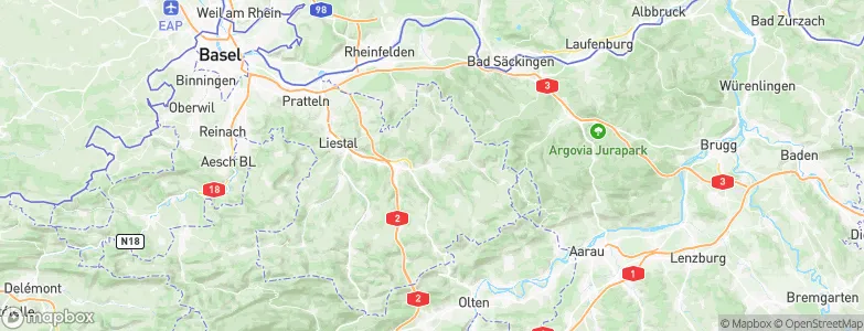 Gelterkinden, Switzerland Map