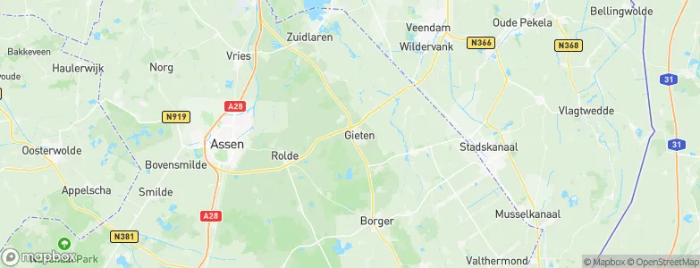 Gemeente Aa en Hunze, Netherlands Map