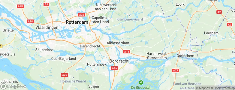 Gemeente Alblasserdam, Netherlands Map
