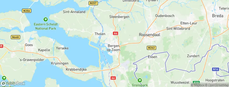 Gemeente Bergen op Zoom, Netherlands Map