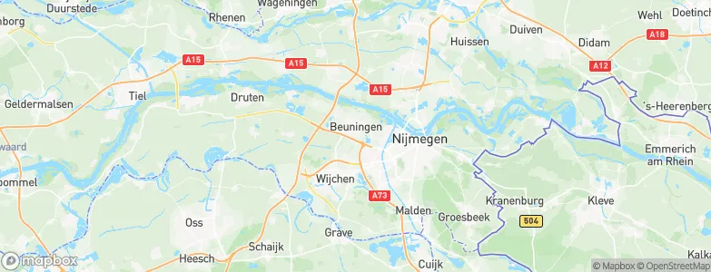 Gemeente Beuningen, Netherlands Map