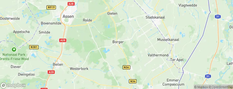 Gemeente Borger-Odoorn, Netherlands Map
