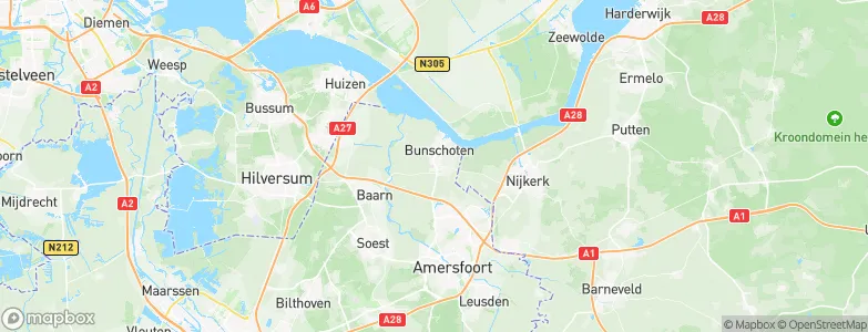 Gemeente Bunschoten, Netherlands Map