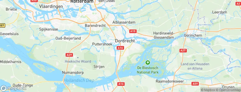 Gemeente Dordrecht, Netherlands Map
